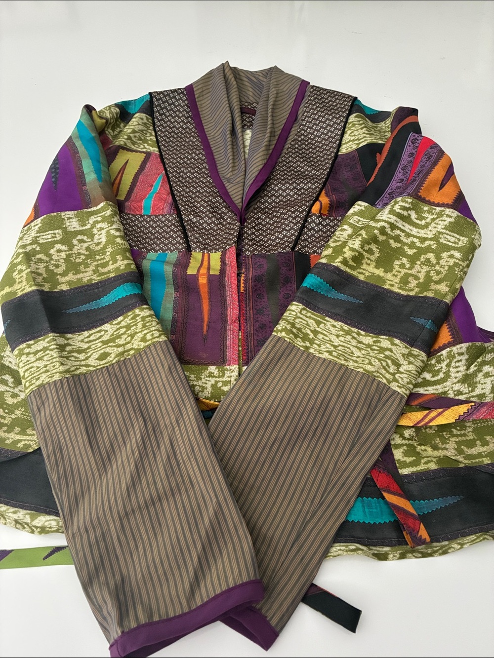 ETRO Colorful Patterned Kimono Blouse or Jacket SIZE 40 Made in Italy - Picture 1 of 9